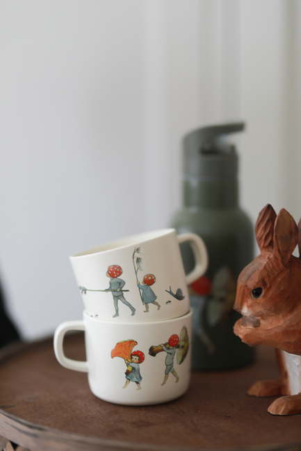 Elsa Beskow  Julenissens barn Matsett 3 Deler, Beige