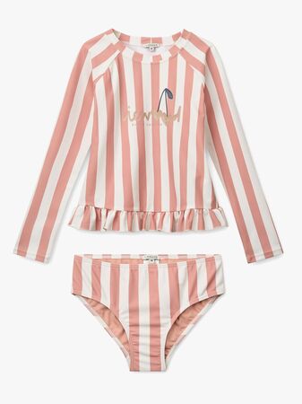 LIEWOOD Dagny Badesett, Coral blush/creme de la creme stripe