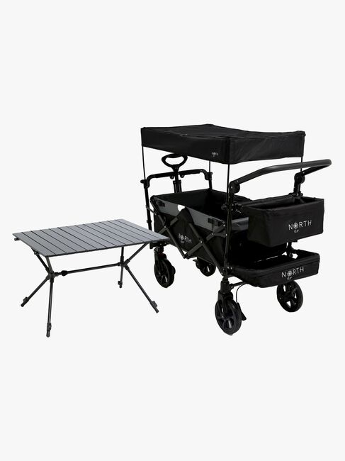 North 13.5 Transporter Tralle, Black/Grey Inkl. Campingbord