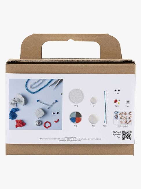 Creativ Company Hobbysett Mini Lufttørkende Leire Robot, Blå/Grå/Rød