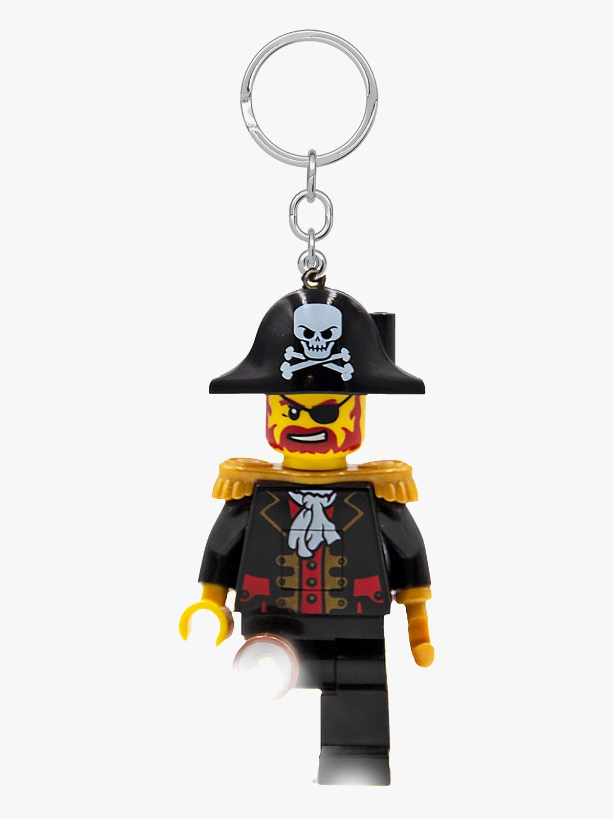 LEGO® Ikonisk Kaptein Brickbeard Nøkkelring med LED-lys