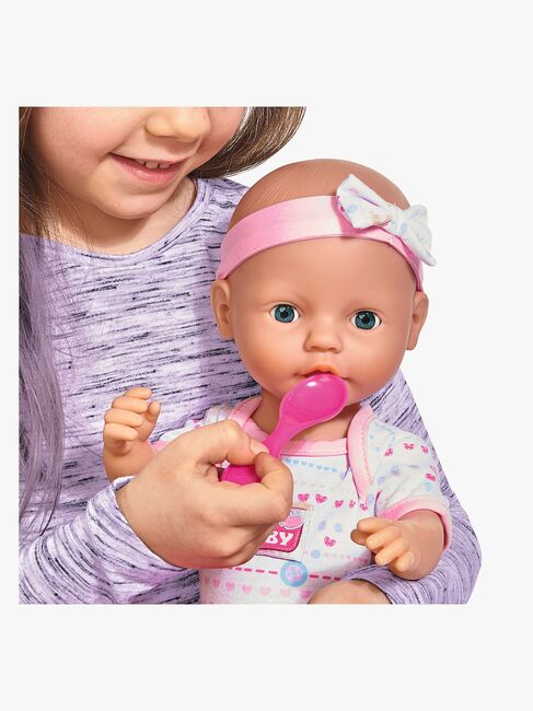 New Born Baby Dukke Jente med Tilbehør, Rosa