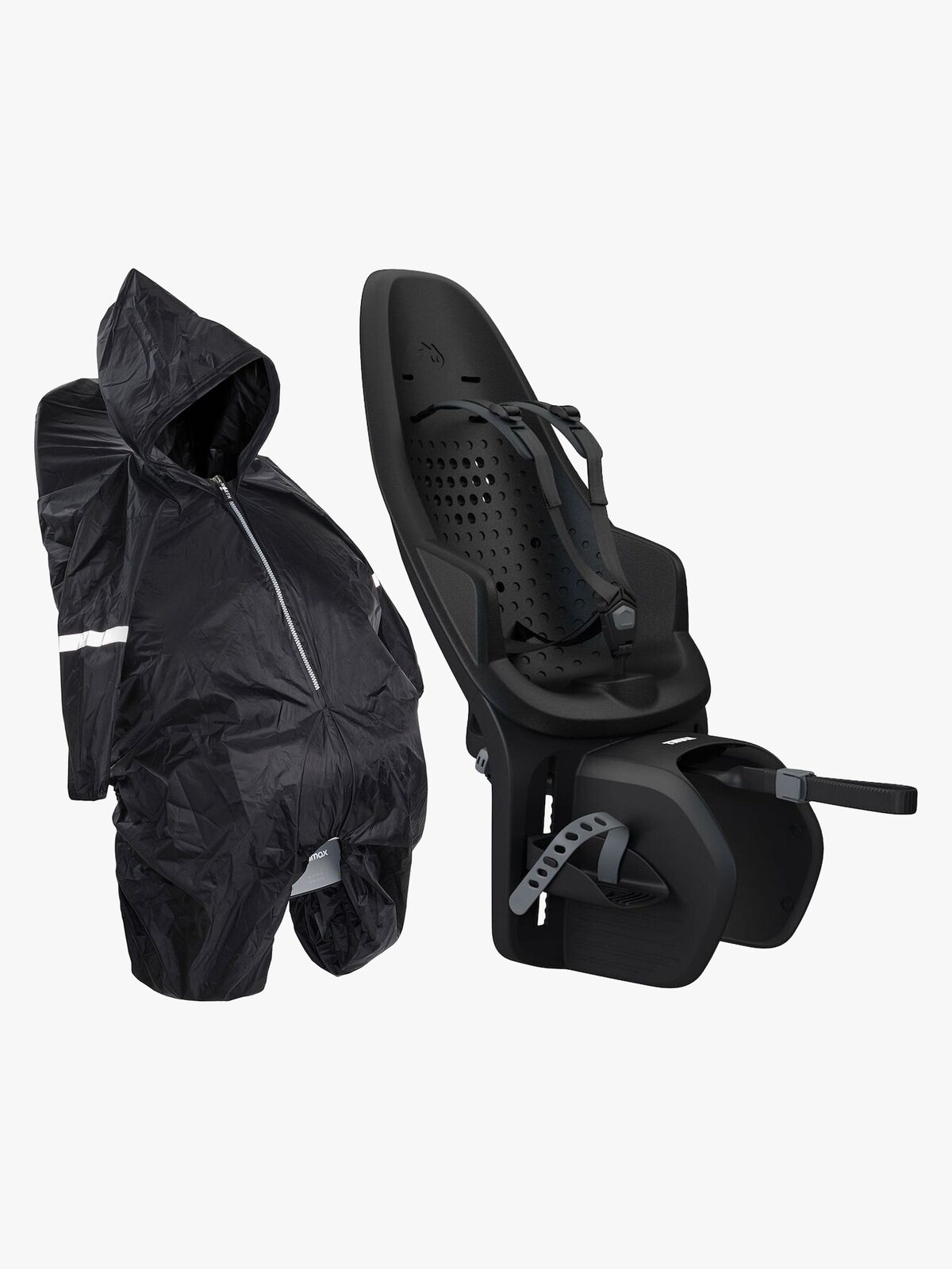 Thule Yepp 2 Maxi Rack Mount Sykkelsete Inkl. Regntrekk, Black