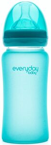 Everyday Baby Tåteflaske Glass med Varmeindikator 240ml, Turquoise