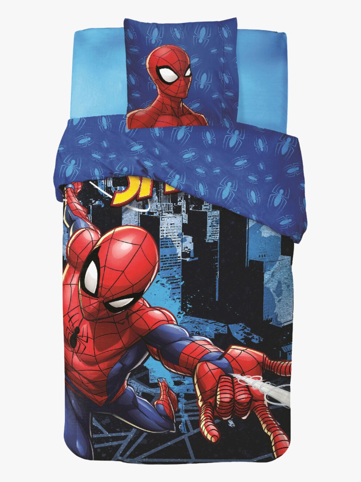 Marvel Spider-Man Sengesett 140x200, Blå