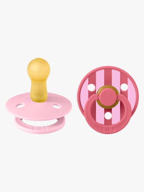 BIBS Studio Colour Block Smokk 2-Pakk Lateks Str 2, Baby Pink Coral Mix