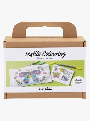 Creativ Company Mini Hobbysett Tekstilfarge Sommerfugler