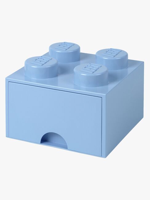 LEGO Oppbevaringsboks med Skuff 4, Lyseblå