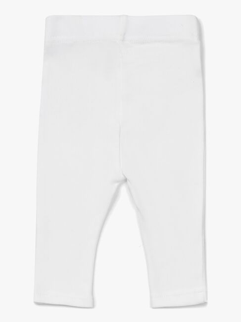 Tiny Treasure Lexi Leggings 2-Pack, White/Flamingo