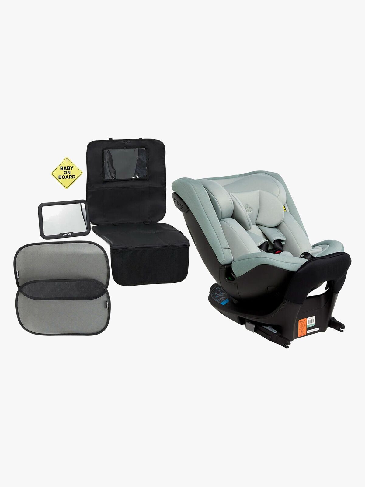 Beemoo Rotate i-Size Bilstol inkl. Beemoo Tilbehørspakke til Bilstol, Teal