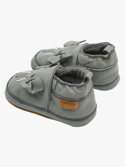 Mikk-Line Leather Tøfler, Elephant