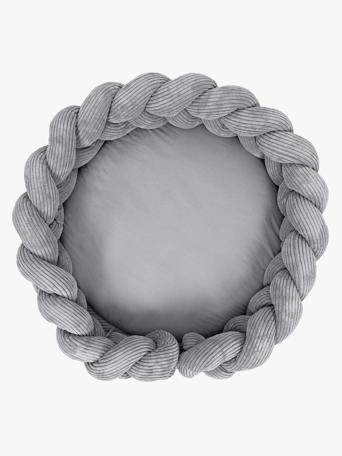 MeowBaby Aesthetic Babynest med Flettet Beskyttelse & Leketeppe, Grey