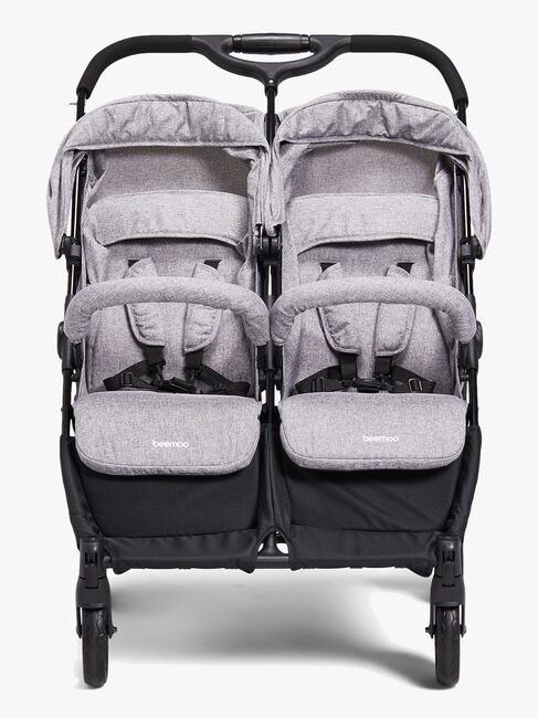 Beemoo Twin Shopper Søsken- & Tvillingvogn, Grey Mélange
