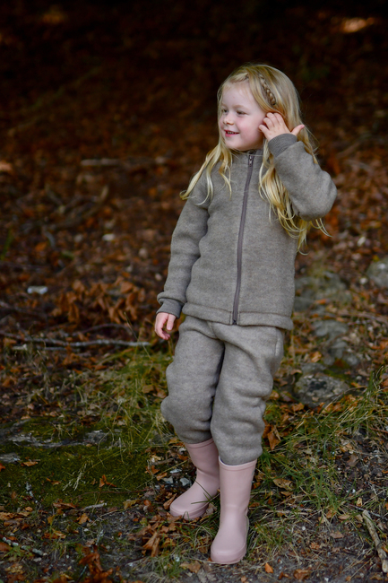 Mikk-Line Fleecebukser Baby Merinoull, Melange Denver