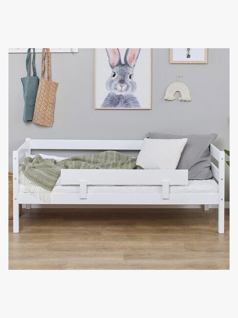 Hoppekids ECO Comfort Enkeltseng med Sikkerhetsskinne 70x160, Hvit