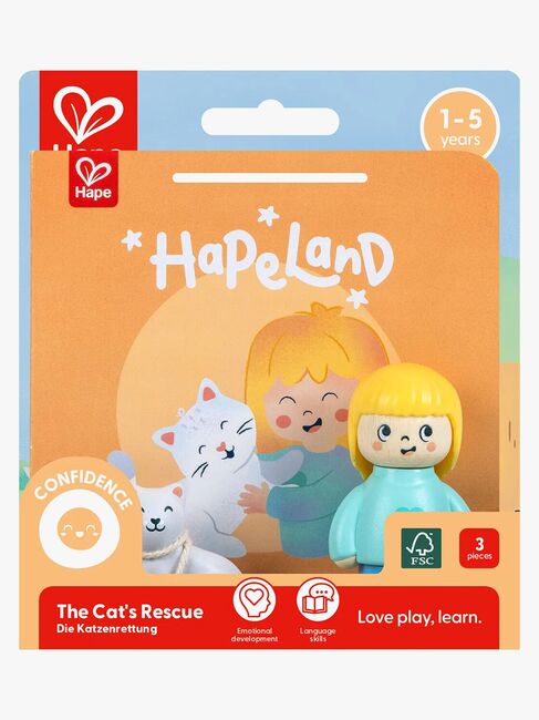 Hape Eventyrbok med Lekesett The Cat's Rescue