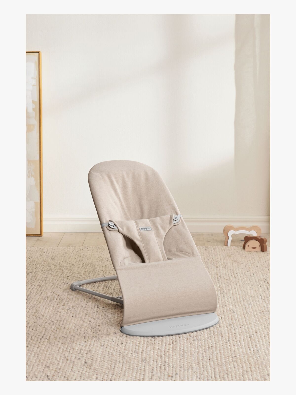 BabyBjörn Bliss Vippestol Vevet Mélange, Lys beige