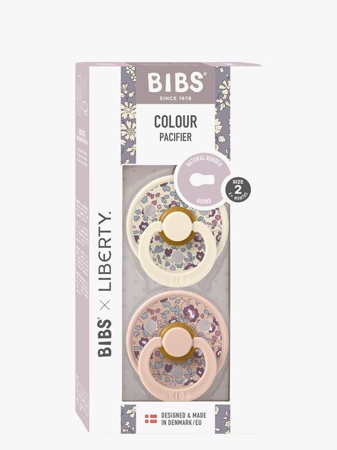 BIBS x Liberty Colour Smokk 2-Pack Lateks Str 2 Rund, Eloise/Blush Mix