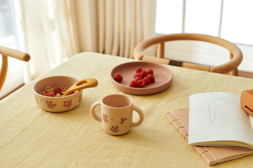 LIEWOOD Vivi  Mønstret Fôringssett Silikon, Butterfly/Apple blossom
