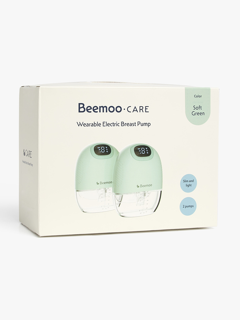 Beemoo CARE Wearable Slim Elektrisk Brystpumpe Dobbel, Soft Green