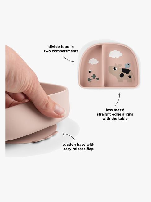 Done By Deer Tiny Farm Delt Tallerken Stick & Stay, Powder