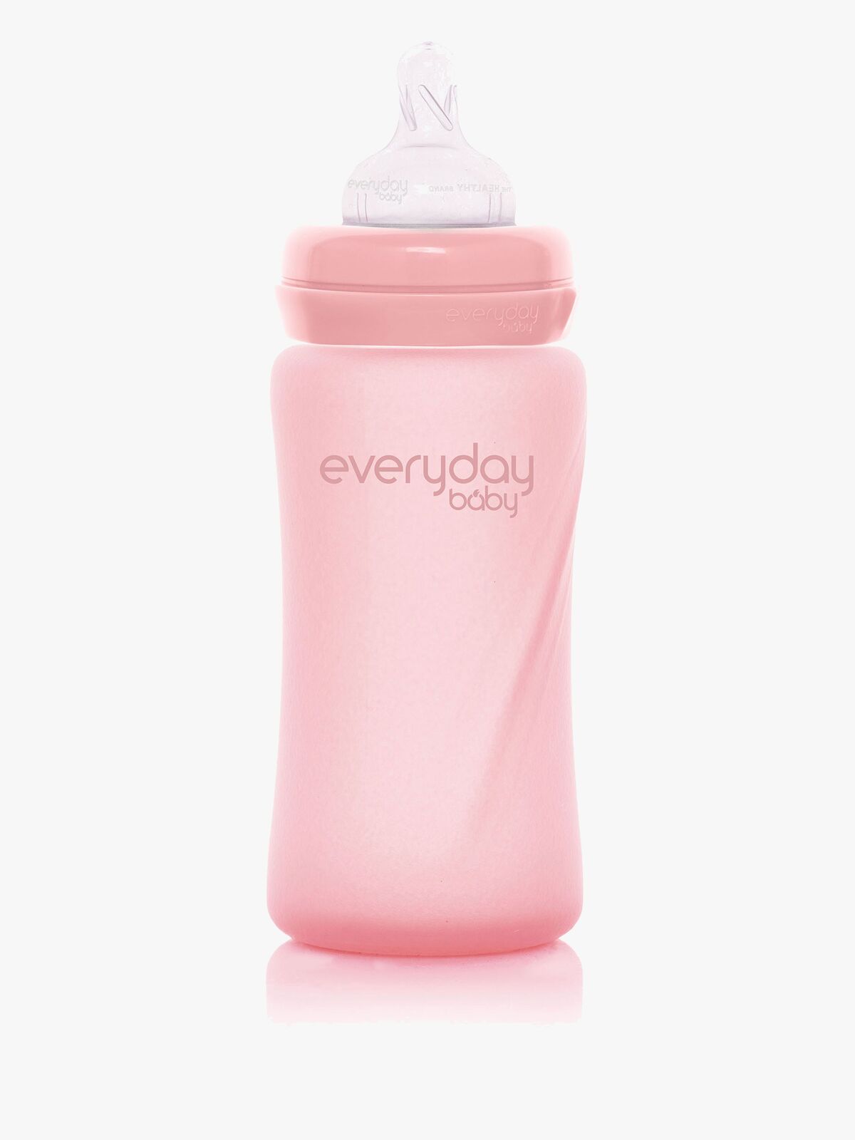 Everyday Baby Tåteflaske Glass 240 ml, Lyserosa