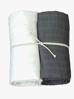 Mini Dreams Musselinteppe 2-pack, Hvit/Grå