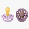 BIBS Boheme Smokk 2-Pack Lateks Str 1 Rund, Violet Sky/Mauve