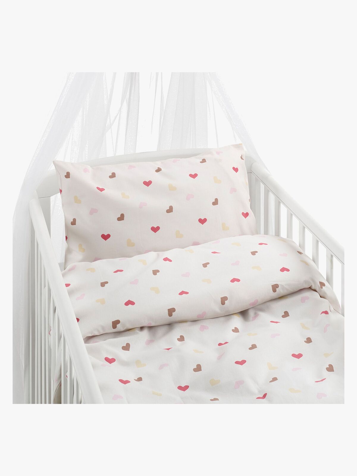 Borganäs Sengesett Sprinkelseng Hjärtrud 2-delt 100x130, Beige