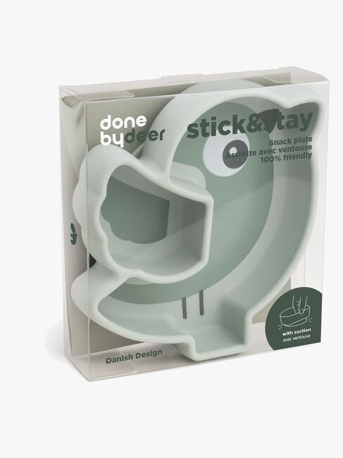 Done By Deer Stick & Stay Silikontallerken Birdee, Green