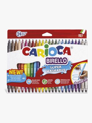 Carioca Birello Dobbelspiss Fiberpenner 24-Pakk