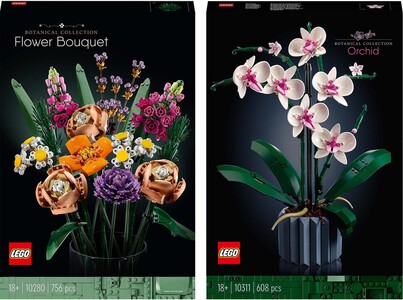 LEGO Icons Botanical Collection 10280 Blomsterbukett og 10311 Orkidé