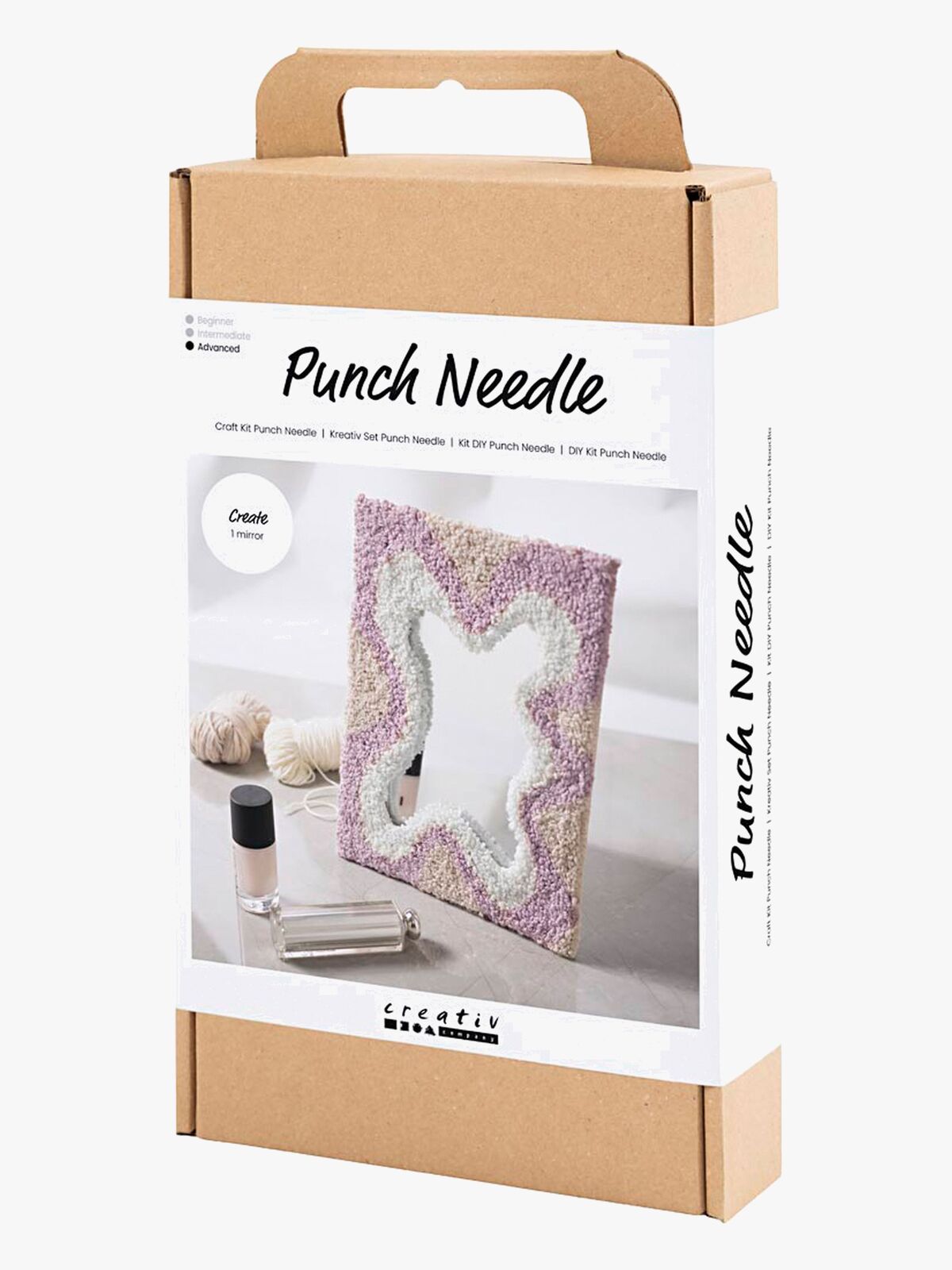 Creativ Company Hobbysett Broderi Speil med Pastellfarger