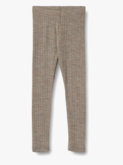Wheat Agi Leggings Merinoull, Khaki Melange