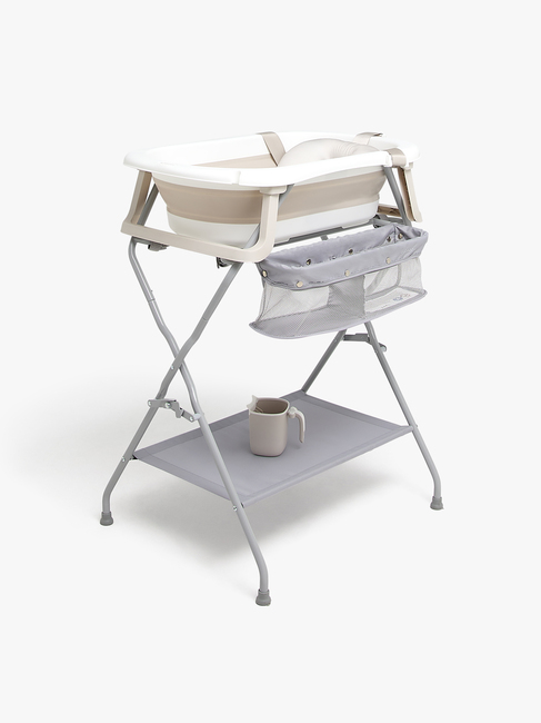 Beemoo CARE Assist Badebalje Inkl. Badestøtte, Badestativ & Skyllekanne, Beige