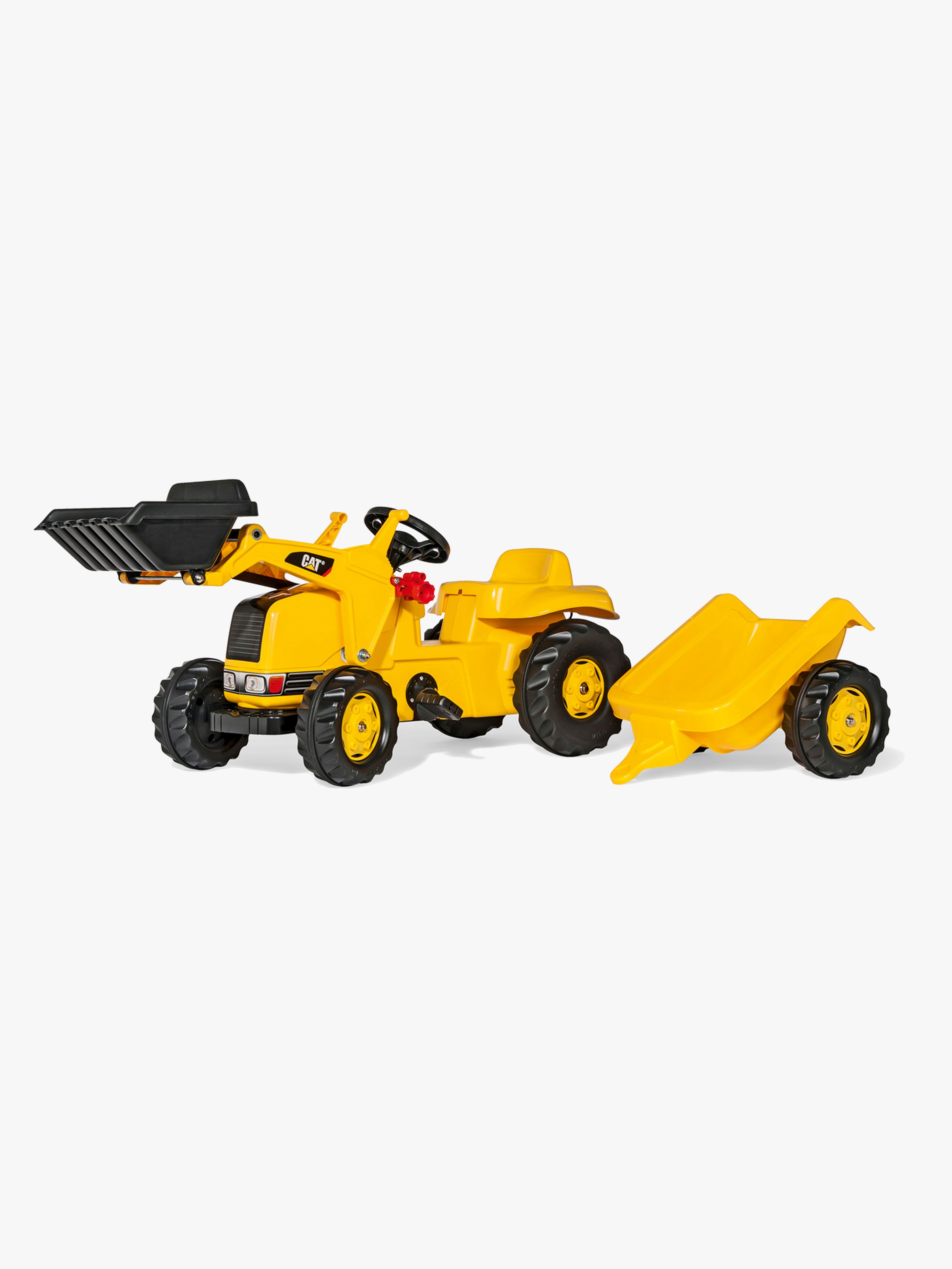Rolly Toys Trampetraktor med Laster og Tilhenger CAT -  Tråbiler & Trampetraktorer