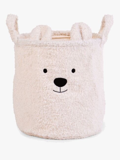 Childhome Oppbevaringskurv 3-pakning Teddy, Off-white
