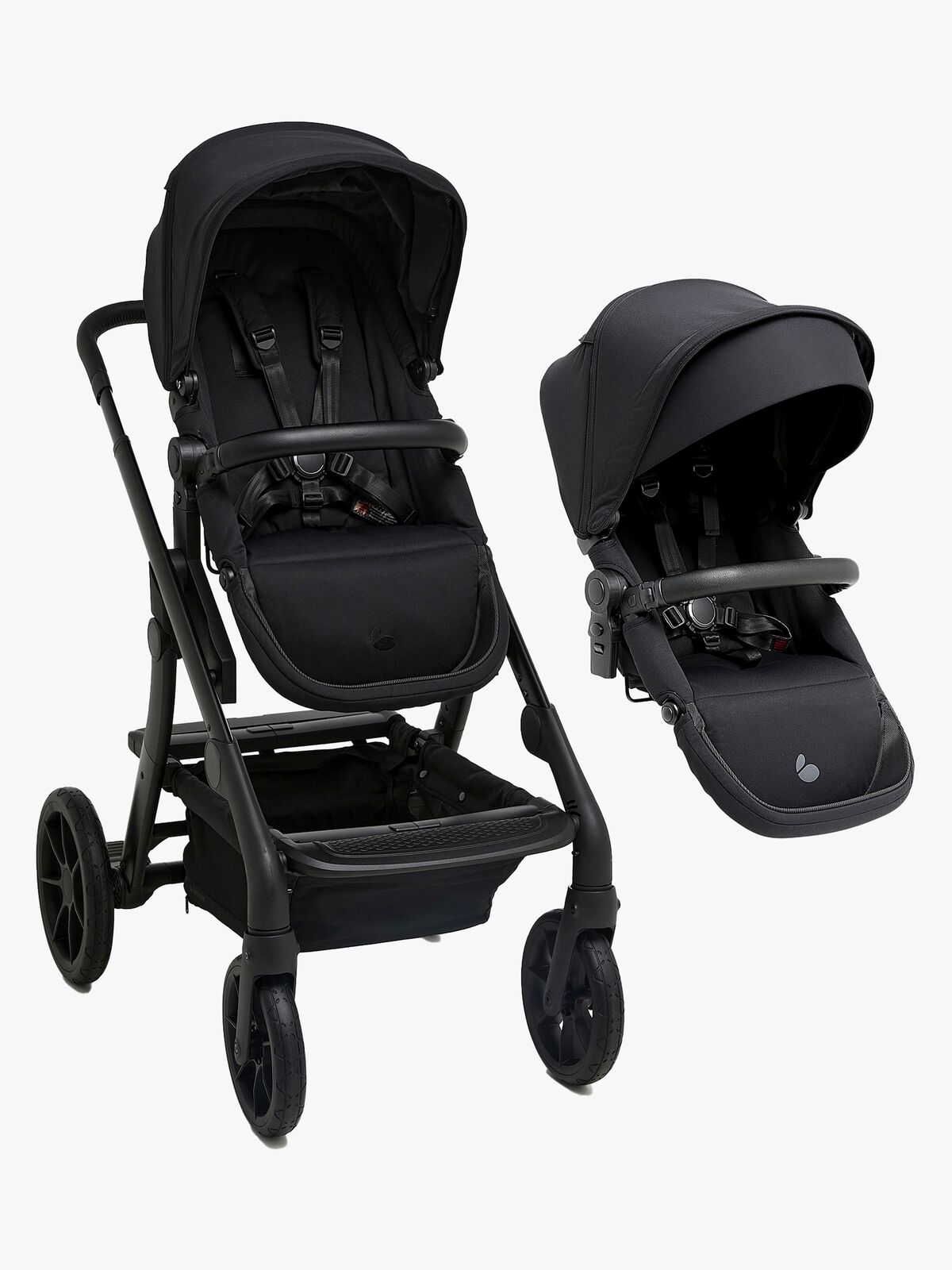 Beemoo Pro Max Søskenvogn, Coffee Black