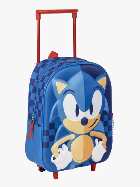 Sonic Kids Ryggsekk Trolley 3D, Blå