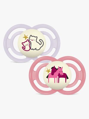 MAM Perfect Night Smokk Silikon 2-Pakk 16-36m, Rosa