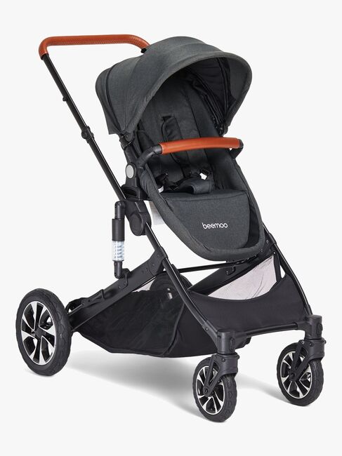 Beemoo Maxi 4 Twin Søskenvogn inkl. Søskensete, Black/Black
