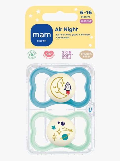MAM Air Night Silikon Smokker 6-16m, Blå