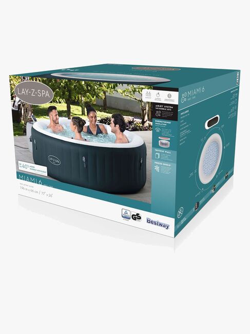 Bestway Spabad Lay-Z-Spabad Miami EnergySense AirJet 6 196x66 cm, Mørkegrønn
