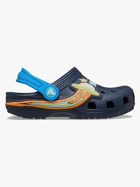 Crocs Classic UFO Lights Kids Sandaler, Navy