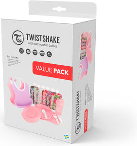 Twistshake Tableware Kit, Rosa/Lilla/Hvit