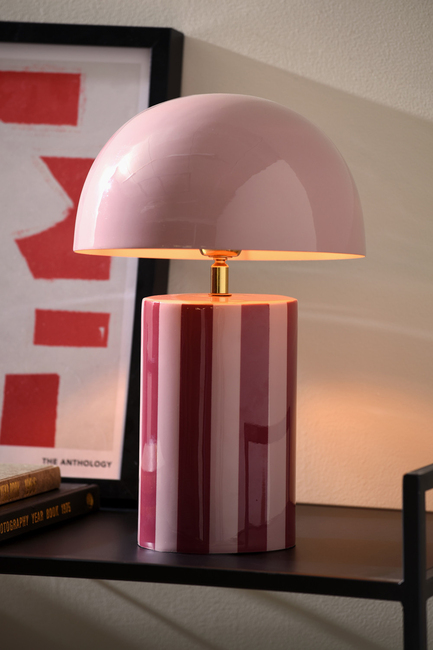 PresentTime Rayado Bordlampe, Dark Mauve/Soft Lavender