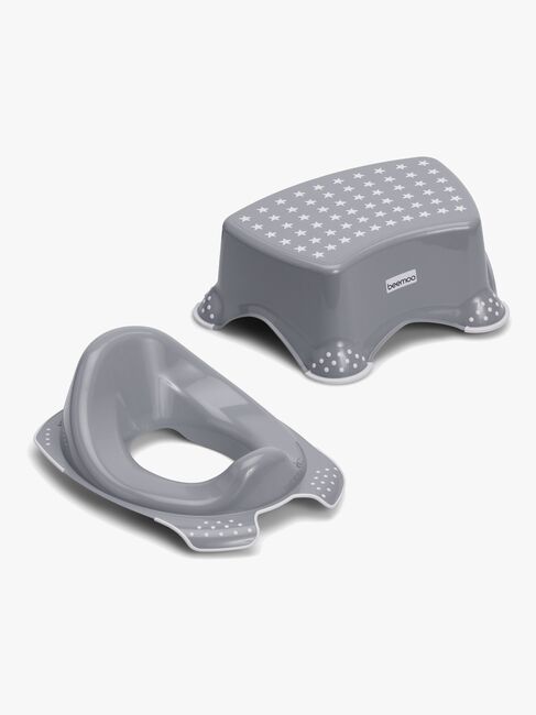 Beemoo CARE Anti-Slip Toalettsete og Krakk, Grå