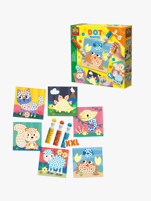 SES Creative Punktmarkeringspenner XXL 3-Pakk med Aktivitetskort