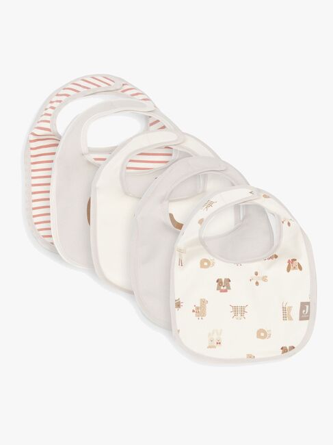 Jollein Bandana Tøysmekke Vanntett 5-Pakk, Animal Friends