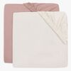 Jollein Stretchlakner 2-Pakk 40x80, Wild Rose/Ivory